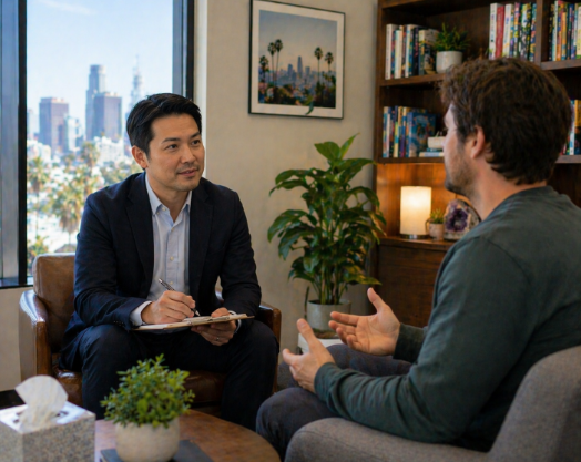 board-certified psychiatrist conducting ADHD evaluation Los Angeles